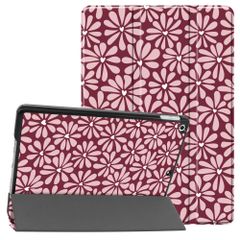 imoshion Design Trifold Bookcase Apple iPad 9 (2021) 10.2 inch / iPad 8 (2020) 10.2 inch / iPad 7 (2019) 10.2 inch - Bloom Love Blush