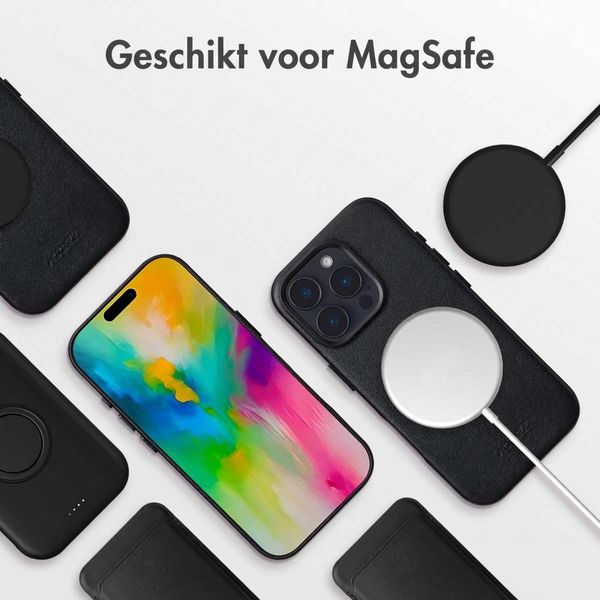 Accezz MagSafe Leather Backcover Apple iPhone 16 Pro Max - Onyx Black