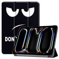 imoshion Design Trifold Case Apple iPad Pro 11 (2025) M5 / (2024) M4 - Don't touch