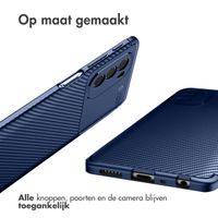 imoshion Carbon Softcase Backcover Motorola Moto G51 - Blauw