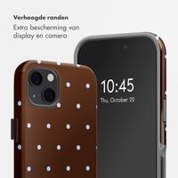 Selencia Vivid Backcover Apple iPhone 13 / 13 Pro - Happy Dots Chocolate