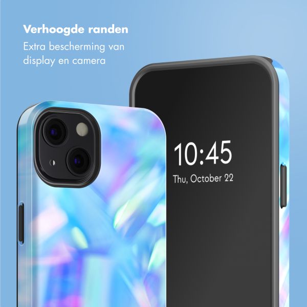 Selencia Vivid Tough Backcover met MagSafe iPhone 13 - Holographic Blue Dream