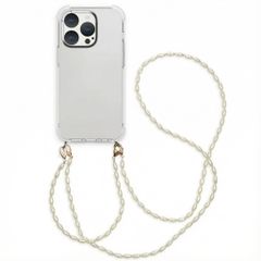 imoshion Backcover met koord + armband - Parels Apple iPhone 15 Pro - Transparant