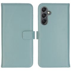 Selencia Echt Leren Bookcase Samsung Galaxy A25 (5G) - Air Blue
