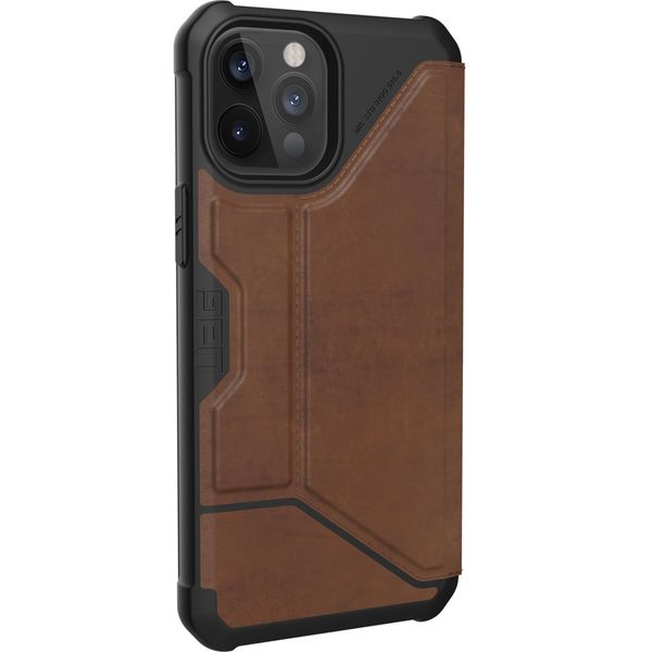 UAG Metropolis Bookcase iPhone 12 Pro Max - Leather Brown