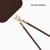 Selencia Universeel Telefoonkoord met 2 haken - verstelbaar - Choco Brown
