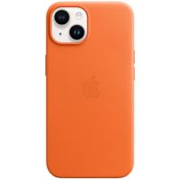 Apple Leather Backcover MagSafe Apple iPhone 14 - Oranje