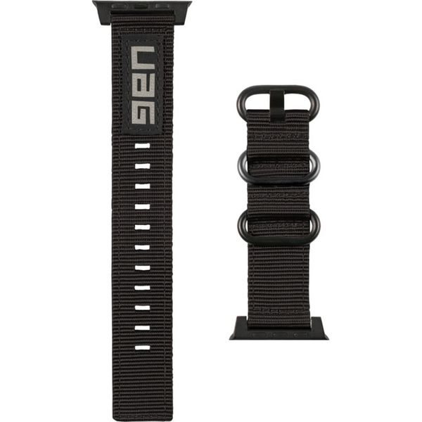 UAG Nato band Apple Watch Series 1 t/m 9 / SE (38/40/41 mm) | Series 10 / 11 (42 mm) - Zwart