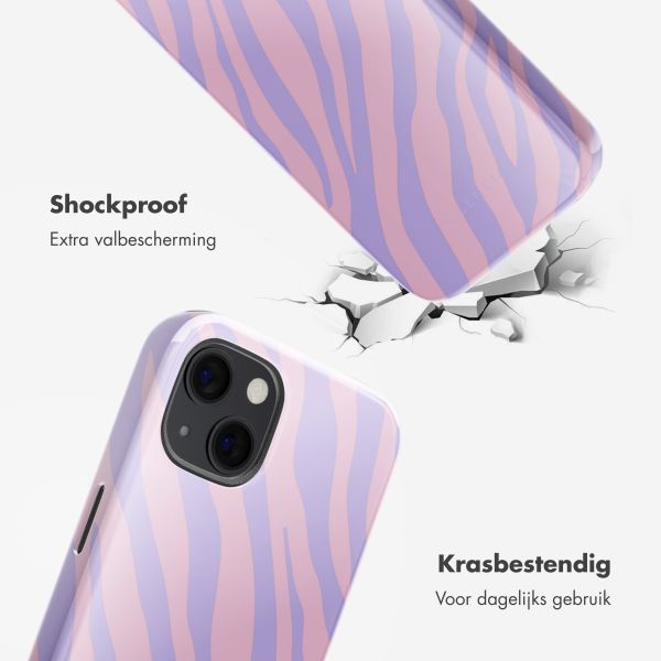 Selencia Vivid Backcover met MagSafe Apple iPhone 13 - Zebra Light Pink Lilac