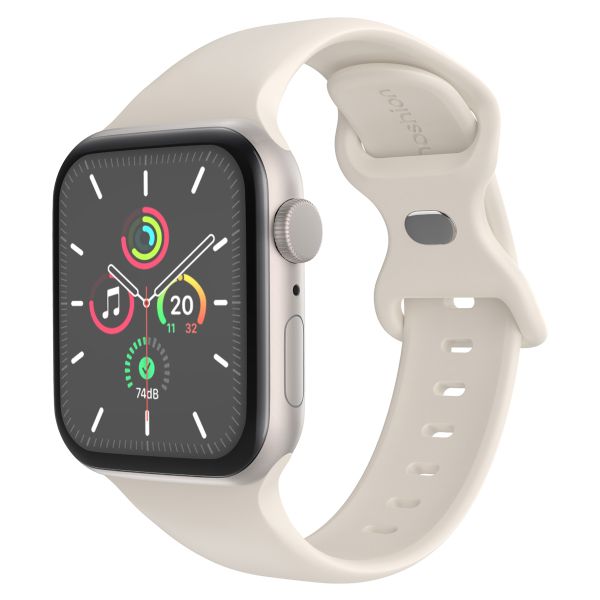 imoshion Siliconen⁺ bandje Apple Watch Series 1 t/m 11 / SE / Ultra (44/45/46/49 mm) - Maat M/L - Starlight