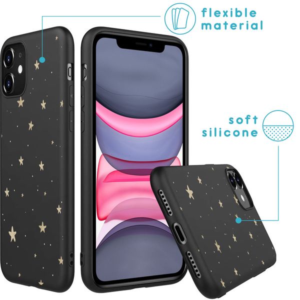 imoshion Design hoesje Apple iPhone 11 - Sterren / Zwart