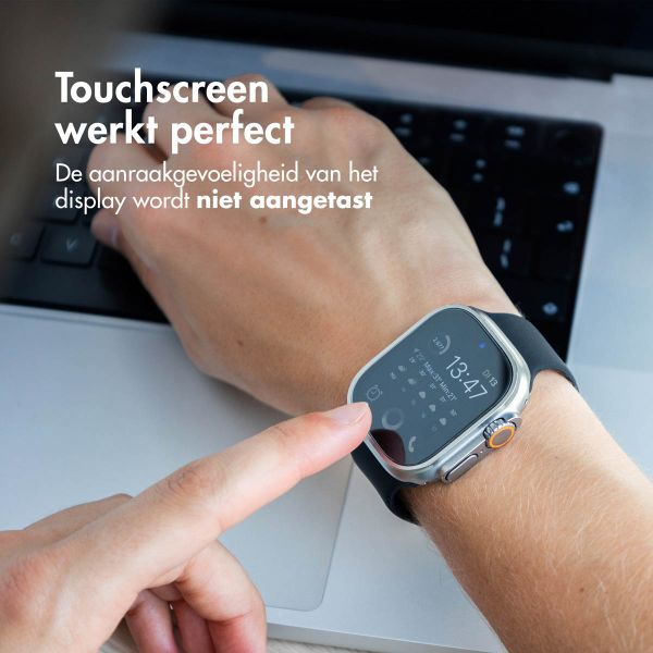 Accezz Gehard glas screenprotector met applicator Apple Watch Ultra 1 / 2 / 3 - 49 mm