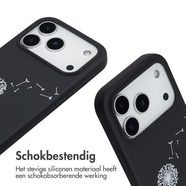 imoshion Siliconen design hoesje met koord Apple iPhone 17 Pro Max - Dandelion Black