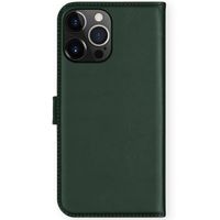 Selencia Echt Lederen Bookcase iPhone 13 Pro Max - Groen