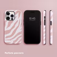 Selencia Vivid Backcover Apple iPhone 14 Pro - Colorful Zebra Old Pink