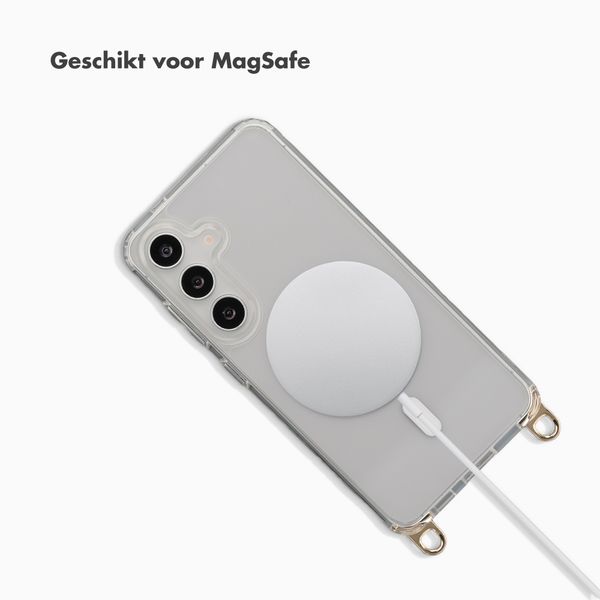 Selencia Rivièra MagSafe Backcover met afneembare haakjes Samsung Galaxy S25 / S24 - Transparant