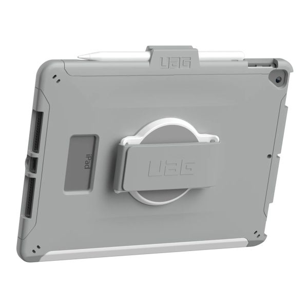 UAG Scout Healthcare backcover met strap Apple iPad 9 (2021) 10.2 inch / iPad 8 (2020) 10.2 inch / iPad 7 (2019) 10.2 inch - Wit / Grijs