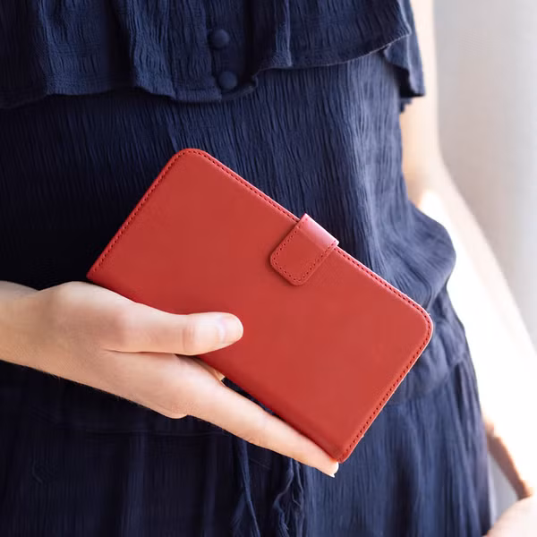 Selencia Echt Leren Bookcase Samsung Galaxy S20 FE - Rood