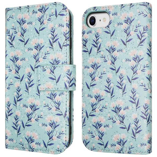 imoshion Design Bookcase iPhone SE (2022 / 2020) / 8 / 7 / 6(s) - Blue Flowers