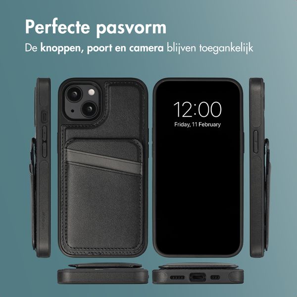 imoshion Backcover met kaarthouder en stand Apple iPhone 15 - Zwart