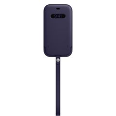 Apple Leather Sleeve MagSafe iPhone 12 (Pro) - Deep Violet