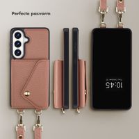 Selencia Sera Telefoonhoes met Koord en Envelop Pashouder Samsung Galaxy S26 - Old Pink