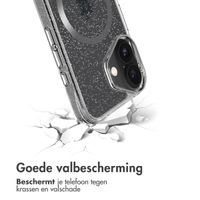 imoshion Clear Glitter Backcover met MagSafe Apple iPhone 16 - Zilver