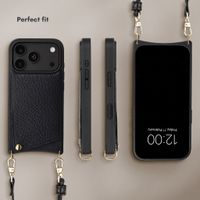 Selencia Nova Phone Case with Cord and Card Holder Apple iPhone 18 Pro / 17 Pro - Black