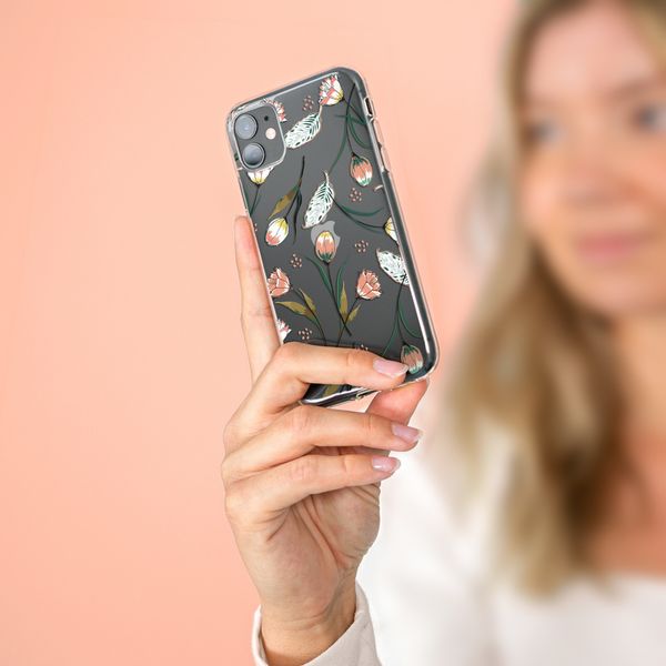 imoshion Design hoesje iPhone 11 Pro - Bloem - Roze / Groen