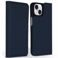 Accezz Premium Leather Slim Bookcase Apple iPhone 15 - Donkerblauw