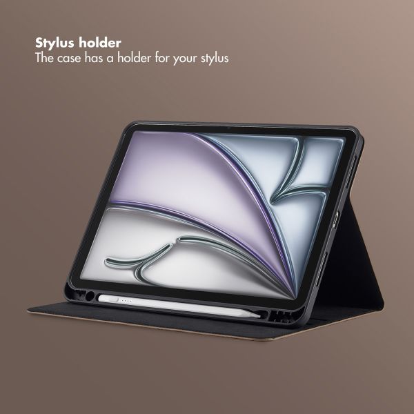 Selencia Riva Bookcase Apple iPad Air 11 inch (2026) M4 / (2025) M3 / (2024) M2 / Air 5 (2022) / Air 4 (2020) - Mocha Brown