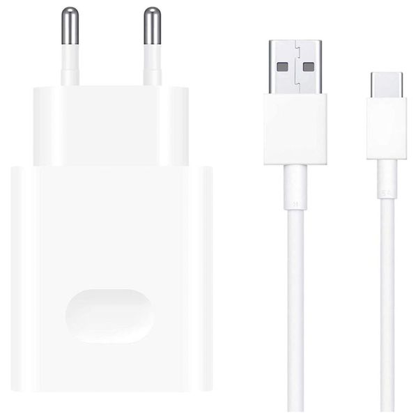 Huawei Originele power adapter - Oplader met USB-C kabel - USB aansluiting - 22,5 W - Wit