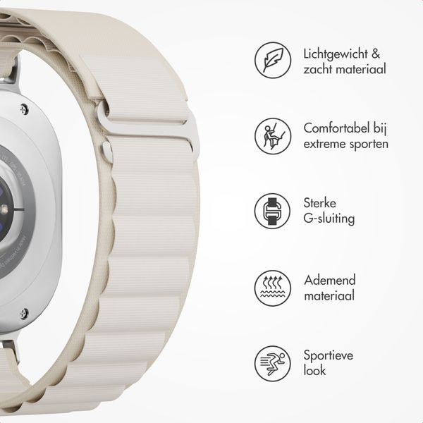 Accezz Nylon Alpine bandje Samsung Galaxy Watch Ultra 2 (2026) / Ultra (2024/2025) - Sterrenlicht