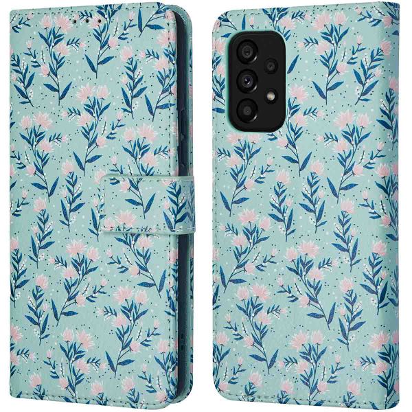 imoshion Design Bookcase Samsung Galaxy A53 - Blue Flowers