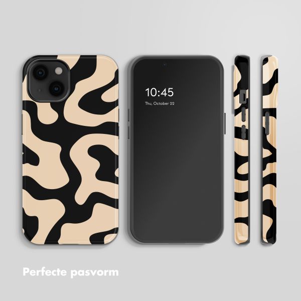 Selencia Vivid Backcover met MagSafe Apple iPhone 14 - Art Wave Black