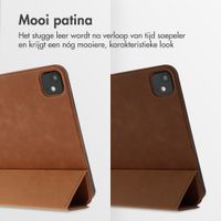 Accezz Leather Trifold Bookcase Apple iPad Pro 11 (2025) M5 / (2024) M4 - Cognac