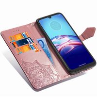 Mandala Bookcase Motorola Moto E6s - Rosé Goud