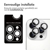 imoshion 2 Pack Camera lens protector iPhone 16 Pro / 16 Pro Max - Wit / Titanium