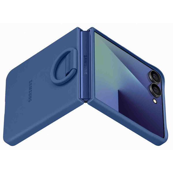 Samsung Originele Silicone Cover Ring Samsung Galaxy Z Flip 7 - Blue