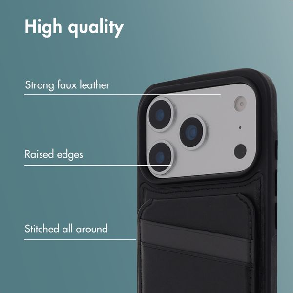 imoshion Back Cover with Card Holder and Stand Apple iPhone 17 Pro - Black