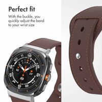 imoshion Leather strap Samsung Galaxy Watch Ultra 2 (2026) / Ultra (2024/2025) - Dark Brown