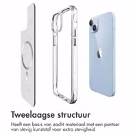 imoshion Clear Glitter Backcover met MagSafe Apple iPhone 14 - Zilver