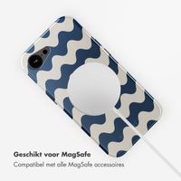 Selencia Vivid Backcover met MagSafe Apple iPhone 16e - Wave Vibes Classic Blue