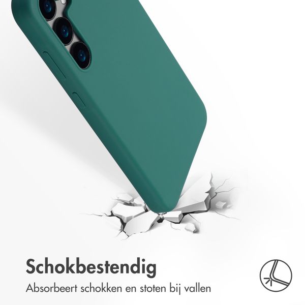 Accezz Liquid Silicone Backcover Samsung Galaxy S24 - Donkergroen