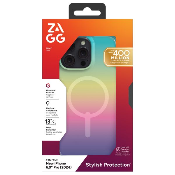 ZAGG Milan Snap Case met MagSafe iPhone 16 Pro Max - Iridescent