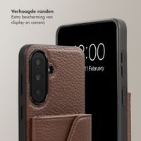 Selencia Sera Telefoonhoes met Koord en Envelop Pashouder Samsung Galaxy A37 (5G) - Chocolate Brown
