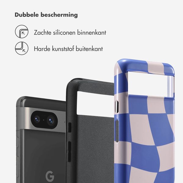 Selencia Vivid Tough Backcover Google Pixel 8 - Groovy Sapphire Blue