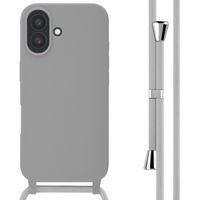 imoshion Silicone Case with Strap Apple iPhone 16 - Light Grey