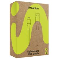 imoshion Lightning naar USB kabel - MFi certificering - Gevlochten textiel - 1,5 meter - Wit