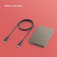 Selencia Vivid Powerbank 5,000 mAh - Wireless Powerbank - MagSafe and Qi - Desert Gold / Rosy Marble